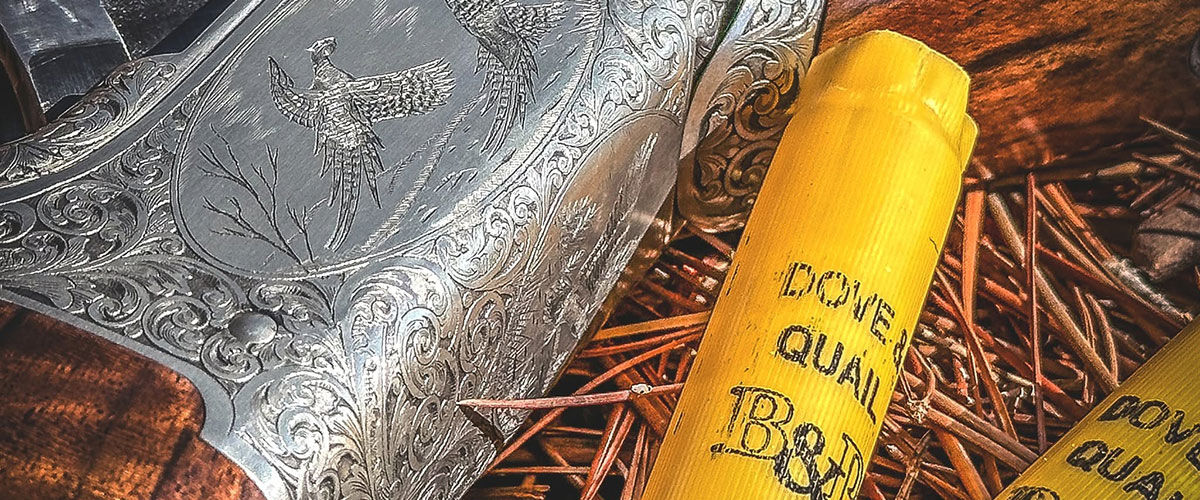 shotgun next to B&P Dove and Quail shotshell