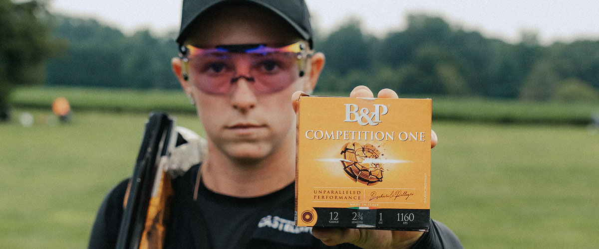 Competition one box being held by a B&P competition shooter