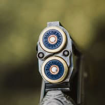 B&P shotshell loaded into a shotgun