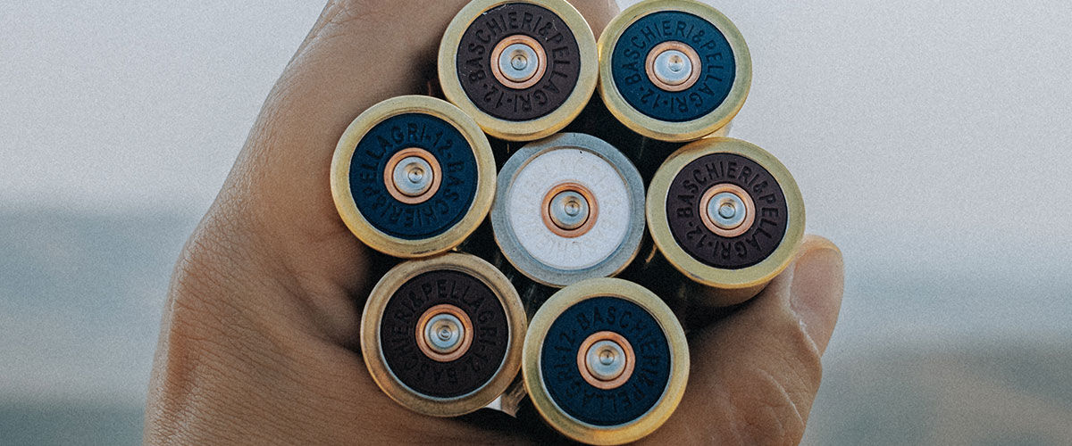 B&P shotshells being held