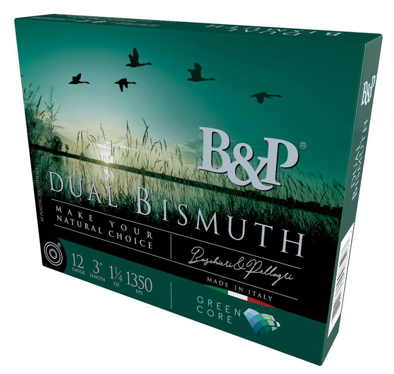Dual Bismuth, 12 Gauge, 3 and 4 Shot, 3 in, 1 1/4 oz, 1350 fps