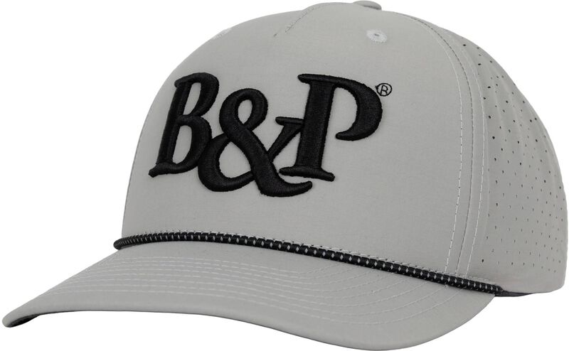 B&amp;P Logo Laser Rope Hat, Gray, One Size Fits Most
