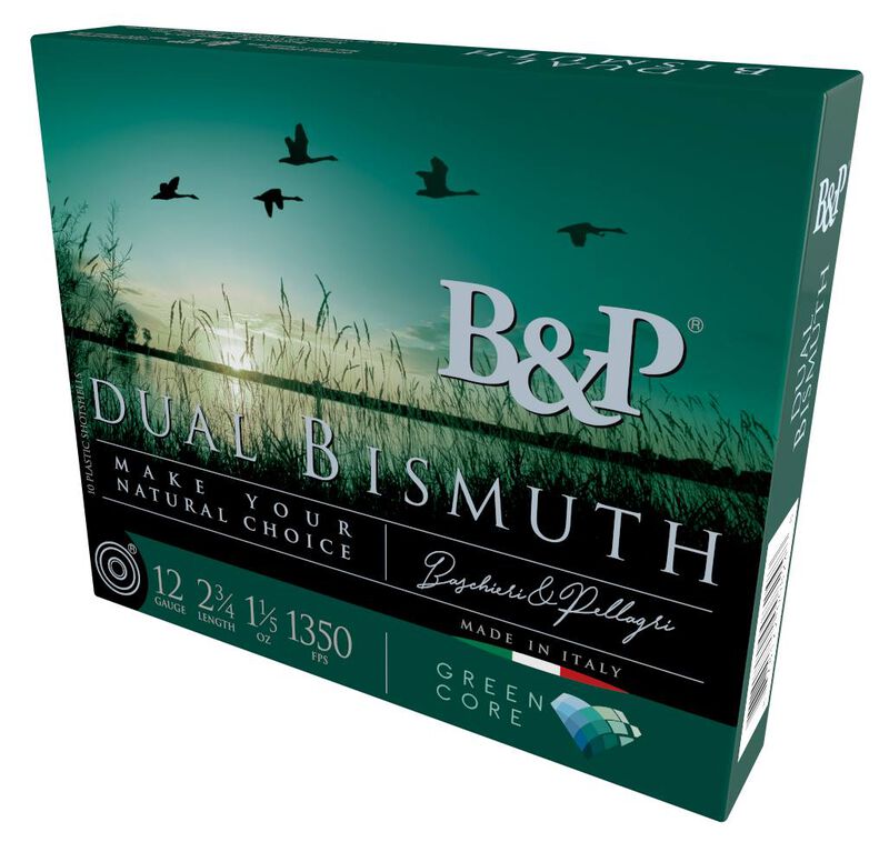 Dual Bismuth, 12 Gauge, 3 and 4 Shot, 2-3/4 in, 1 1/5 oz, 1350 fps