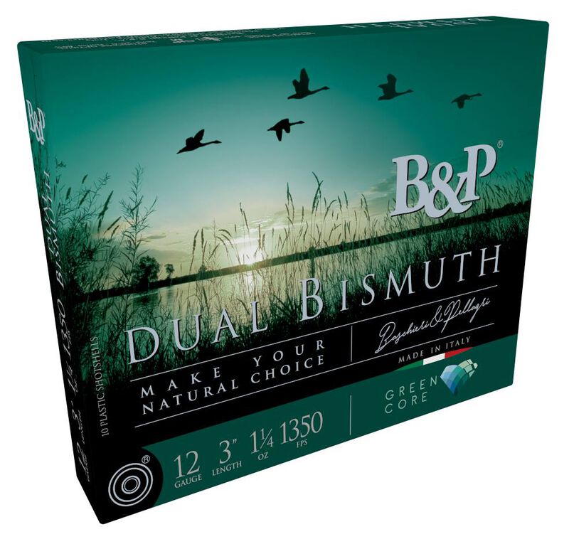 Dual Bismuth, 12 Gauge, 3 and 4 Shot, 3 in, 1 1/4 oz, 1350 fps