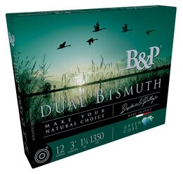 Dual Bismuth, 12 Gauge, 3 and 4 Shot, 3 in, 1 1/4 oz, 1350 fps